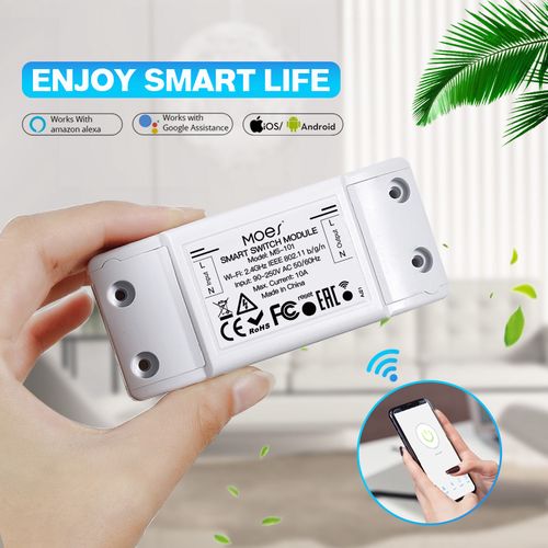 Умный релейный выключатель WiFi 230Vac 10A до 2300W TUYA / Smart Life WM-101-MS