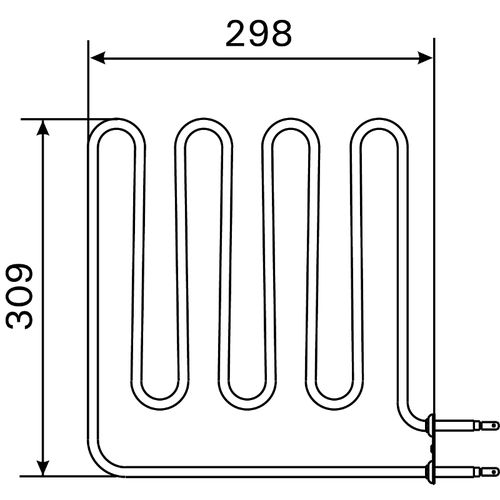 Heating Element 2000W 230V 309x298mm ZSB226 HARVIA for Electric Sauna WP-15225/SA