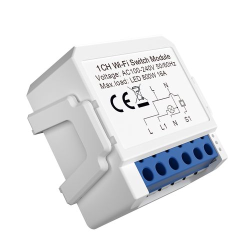 Умный Wi-Fi модуль выключателя 1 gang, 230Vac, 3A, TUYA / Smart Life WSM16 6976037360124