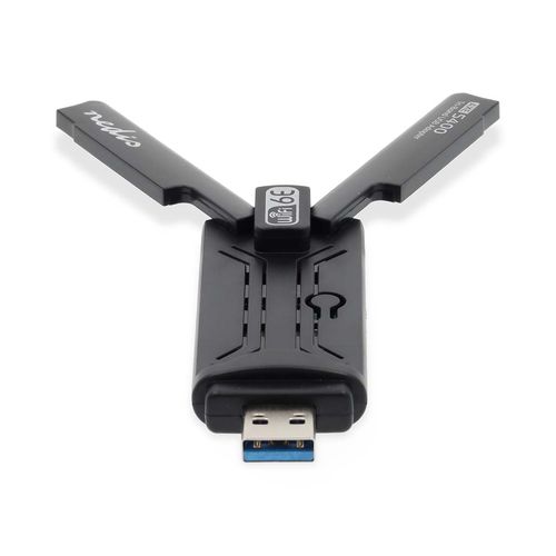 Network Dongle | Wi-Fi | AX5400 | 2.4/5/6 GHz (Triple Band) | USB3.0 | Wi-Fi speed total: 5400 Mbps | Windows 10 / Windows 11 WSNWA5410BK 5412810464821