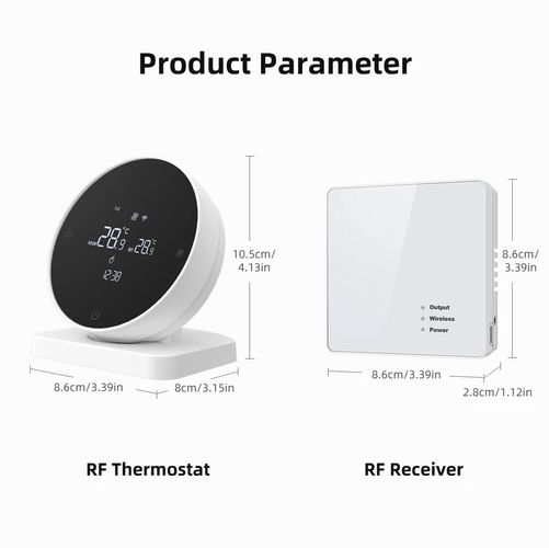 Умный, портативный термостат для котла или термоклапанов, Wi-fi TUYA + RF WT-498-WIFI-RF