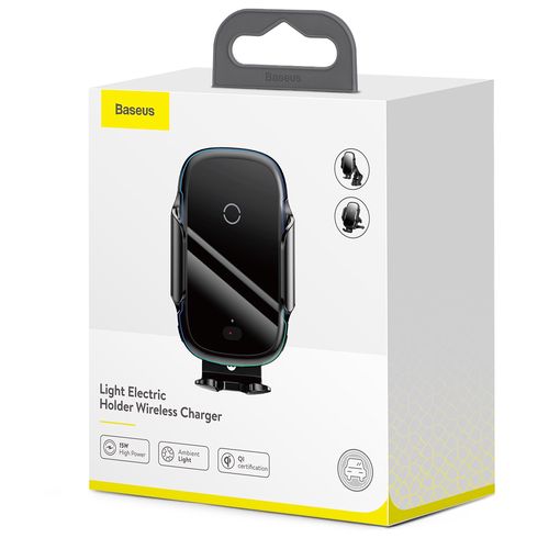 Car Mount for 4.7-6.5" Smartphones with Wireless Qi Charging 15W, IR Sensor WXHW03-01 6953156212466