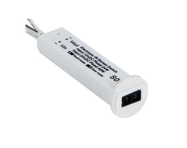 LED controller 12-24Vdc, 2A, with IR sensor, for furtiture, Ø14mm, two functions WYL-IR-S01-24W-B 5900652142774