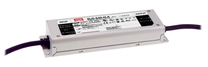 240W постоянный режим питания LED 350-1050mA 178-342V, регулировка+затемнение, IP67, MEAN WELL XLG-240-L-AB