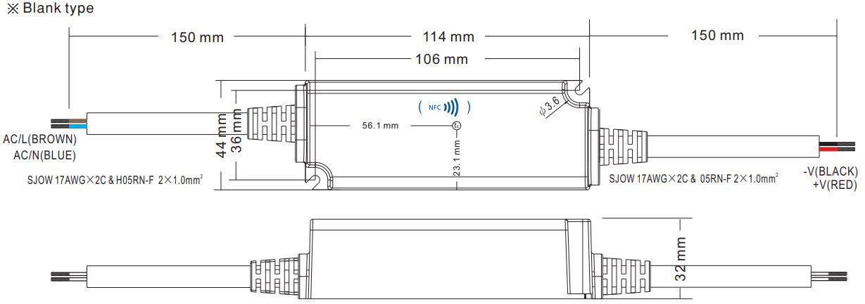 Püsiv pinge LED-draiver 12V 2.1A, IP67, MEAN WELL XLN-25-12