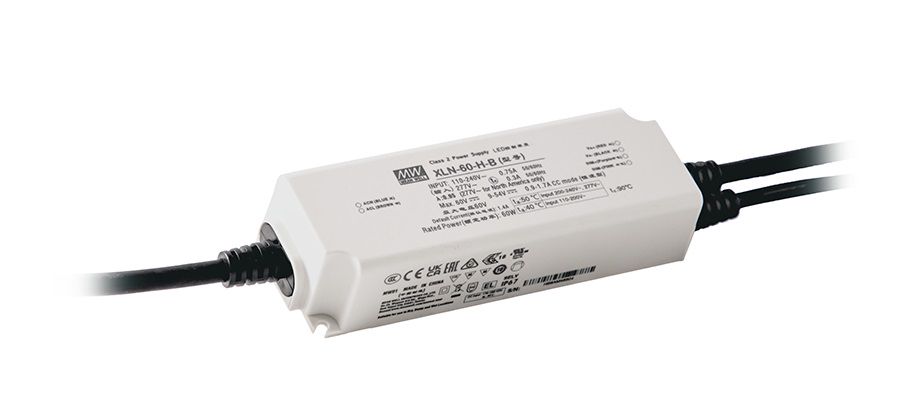 Constant Voltage LED 24V 2.5A, DALI2, PUSH dimming, IP67, MEAN WELL XLN-60-24-DA2