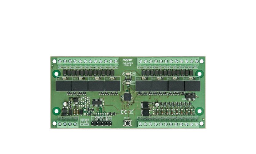Expansion module I/O ROGER XM-8DR-BRD (RACS 4, 8 inputs, 8 relay outputs) PSXM8BRD