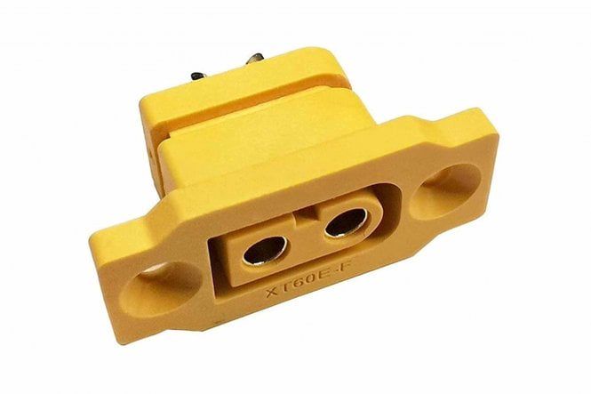 Socket;DC supply;XT60;female;PIN:2;soldering;yellow;30A;500V XT60E-F