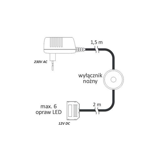 Импульсный блок питания LED 12Vdc, 1.5A, 18W, с распределителем L813 ZAS-SI-12DC-18W-MNW