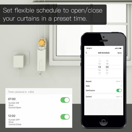 Aknaruloo nutikas kontroller, aku ja päikesepaneeliga, laetav, ZigBee TUYA / Smart Life ZC-LS-EU-MS 6974246474885