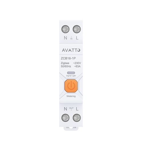 Умное реле на DIN-рейку 230Vac, 16A, ZigBee TUYA, с менеджером питания ZWCB16-WM 6976037362906