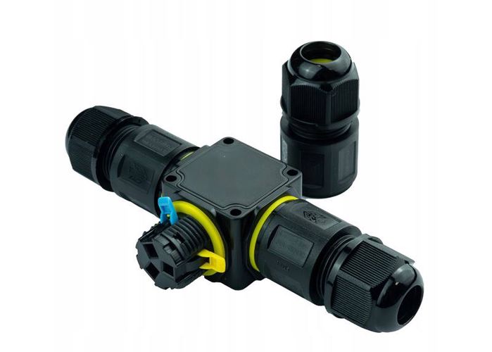 Waterproof cable joint 3 out with quick connector 3x 0.5 - 2.5 mm2 3 IP68, 450V 24A LXZE80 5902270789737