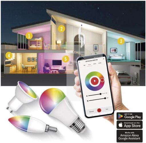 LED-pirn GoSmart MR16 / GU10 / 4,8 W (35 W) / 400 lm / RGB / hämardatav / Wi-Fi ZQW832R 8592920120248