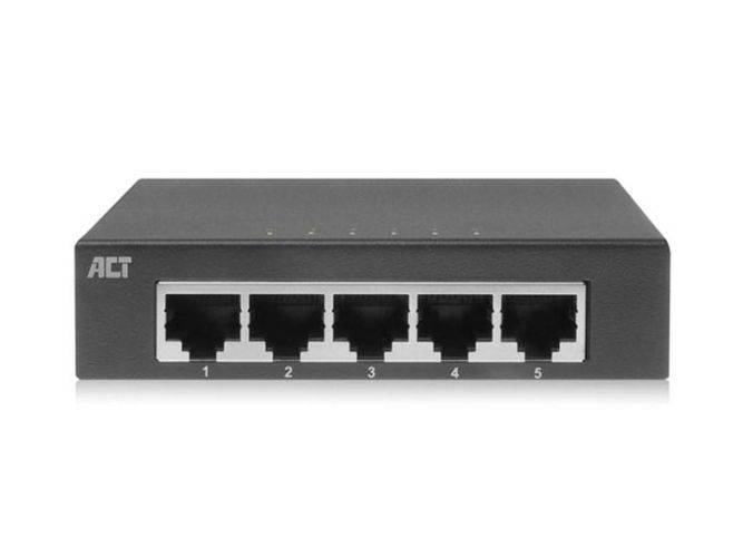 10/100/1000 Mbps networking switch 5 ports - metal design ACTAC4415 8716065518467; 8716065518467