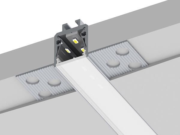 Plaster board profile, RSL15FL US for TRIMLESS INSTALLATION, recess, RAW aluminum, suitable with the light reflector VEGA95 (increases light output+20%) - 2m AL-RSL15US-2 5410329754341; 5410329754341