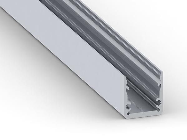 PREMIUM LINE, HIGH EFFICIENCY, SLIM LINE 15 FL ALUMINIUM LED PROFILE - SILVER AL-SL15-FL-2 5410329724238; 5410329724238