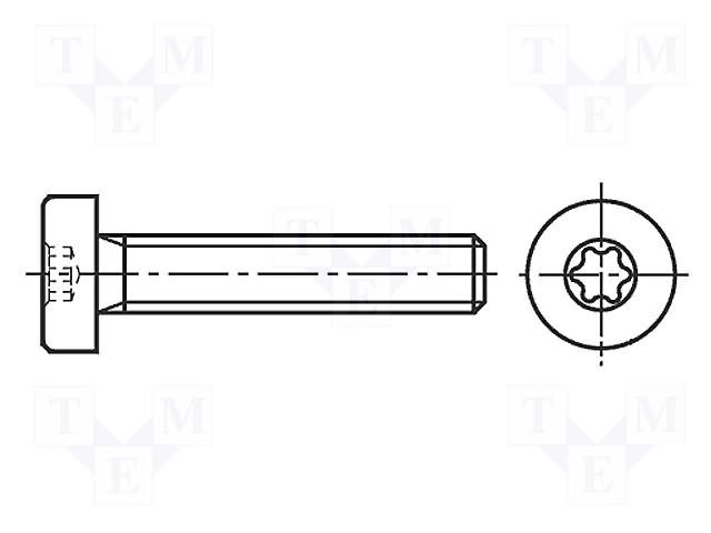 Screw; M3x12; 0.5; Head: cheese head; Torx®; TX10; steel; zinc BOSSARD B3X12/BN4850