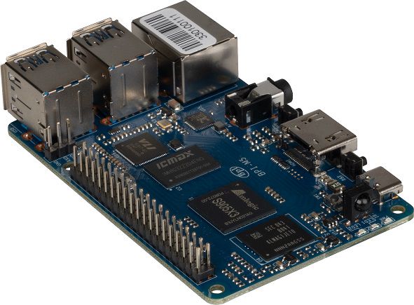 Mikroarvuti koos 4x2GHz CPU, 4GB DDR4 RAM Banana PI BPI-M5 4250236822051