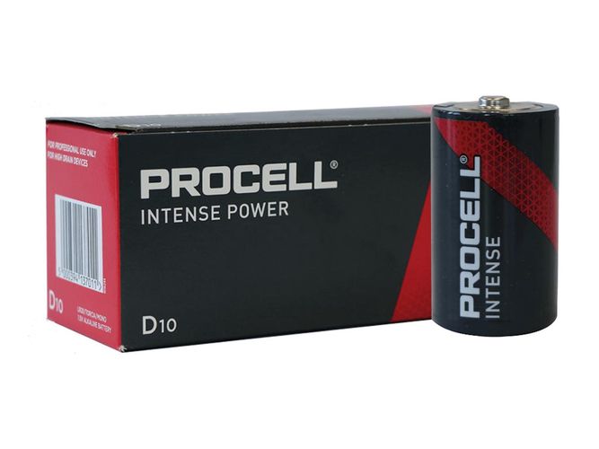 DURACELL - PROCELL ITENSE ALKALINE BATTERY 1.5 V LR20 D - 10 pcs BDPILR20 5000394137011