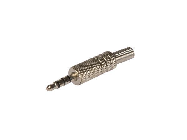 3.5mm MALE JACK CONNECTOR - NICKEL STEREO - 4 CONTACTS CA127 5410329593001