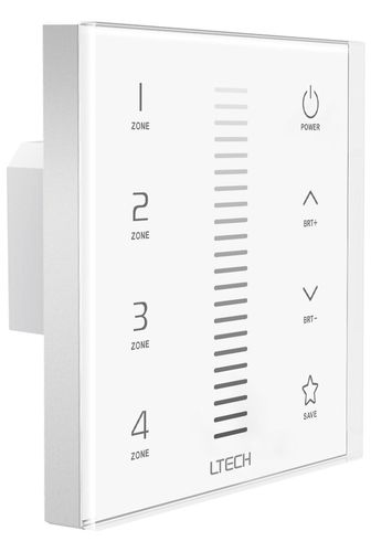 MULTI-ZONE SYSTEM - SINGLE CHANNEL LED TOUCH PANEL DIMMER - DMX / RF - 4 ZONES CHLSC38TX 5410329719760