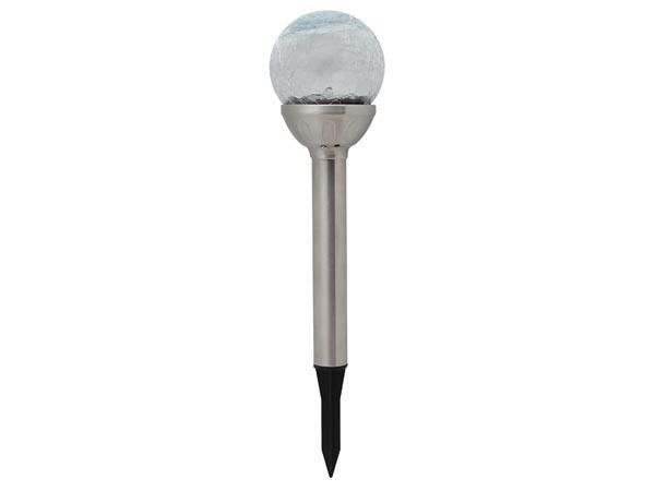 RGB LED SOLAR LIGHT - with stainless steel pole - 12 pcs in display CSOL11D 5410329552114; 5410329552114