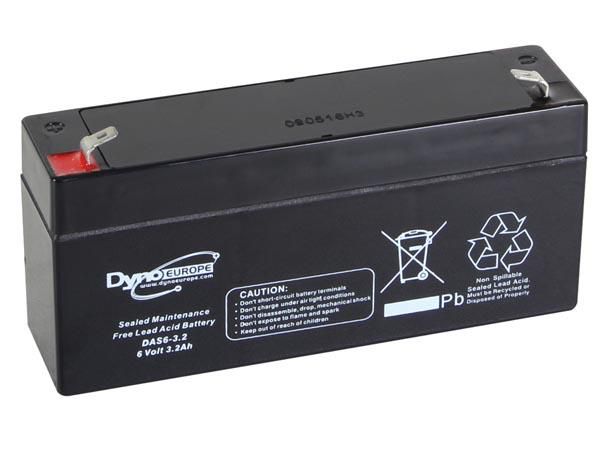 LEAD ACID BATTERY 6 V - 3.2 Ah 134 x 34 x 66 mm DAS6-3.2 5415239001288; 5410329614539