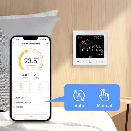 Nutikas juhtmevaba termostaat boileri või termoventiili jaoks, TUYA Wi-Fi + RF WT-298-WIFI-RF