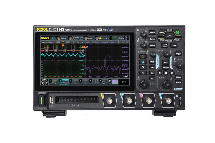 Oscilloscope 125MHz, 1.25GSa/s, 4 channels, 16 digital channels, including signal source DHO914S