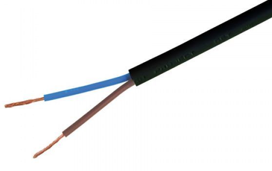Lietkabelis OMY cable BVV-LL 2x2.5mm2 (black, 100m) KM2/2.5LIET
