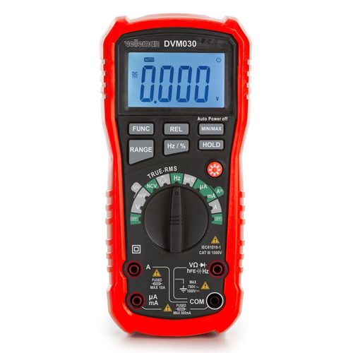 Auto-range rugged true RMS digital multimeter - CAT III - 1000 V - 8 functions DVM030 5410329757328