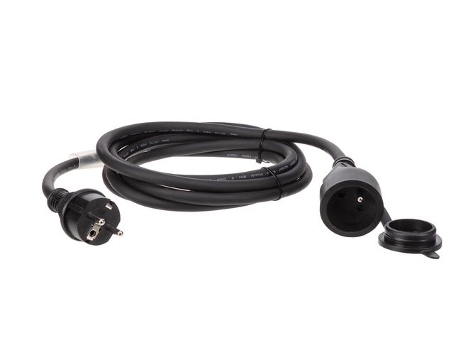 RUBBER EXTENSION CABLE WITH SHRINK TUBE - 3G2.5 - 3 m - FRENCH SOCKET EC03R25STBHQ 5410329713928