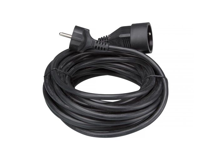 EXTENSION CABLE - 10 m - BLACK - 3G1.5  -FRENCH SOCKET EC10B 5410329453077; 5410329630782