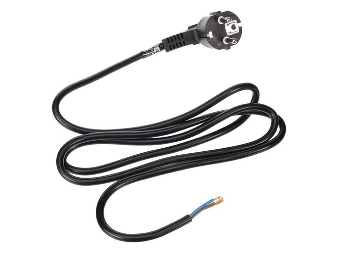 POWER CORD BLACK CEE 7/7 90 + LEADS TAILS L=1.5 m H05VV-F 3G0.75 mm▓ EPC015R075 5410329656287; 5410329656935