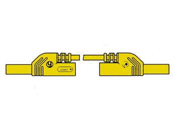 CONTACT PROTECTED INJECTION-MOULDED MEASURING LEAD 4mm 25cm / YELLOW (MLB-SH/WS 25/1) HM0431S25A 4002044183592; 4002044183592