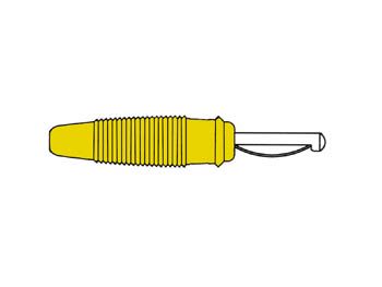 MATING CONNECTOR 4mm WITH TRANSVERSE HOLE AND SOLDERING END / YELLOW (VQ 30) HM1430D 5410329324490