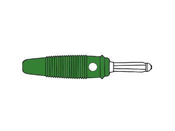 HQ MATING CONNECTOR 4mm WITH TRANSVERSE HOLE AND SCREW / GREEN (BULA 20K) HM1440A 5410329300821; 4002044167745