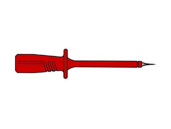 INSULATED TEST PROBE 4mm WITH SLENDER STAINLESS SPRUNG STEEL TIP / RED (PRÜF 2610FT) HM5410B 5410329300869; 4002044166540