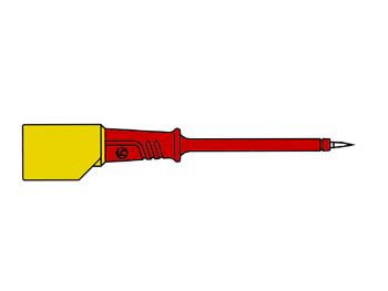 CONTACT-PROTECTED TEST PROBE 4mm WITH SLENDER STAINLESS STEEL TIP / RED (PRÜF 2S) HM5411 5410329308100