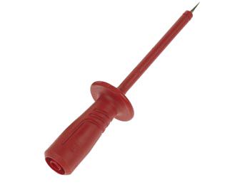 TEST PROBE WITH ELASTIC,SHATTER-PROOF INSULATED SLEEVE, FEMALE SOCKET 4mm safety (PRUEF2600 RED) HM5412S 4002044166489