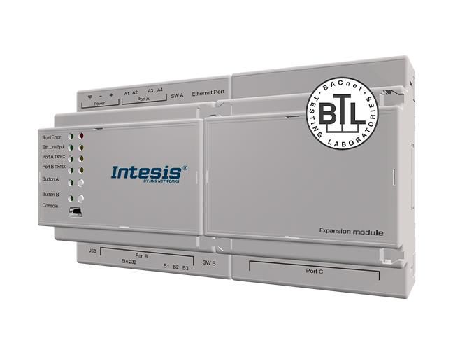 EtherNet/IP - BACnet IP & MS/TP Server Gateway - 1200 points, Intesis INBACEIP1K20000