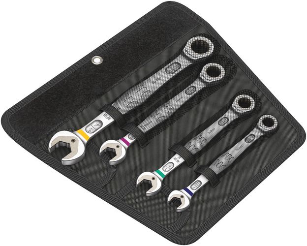 6000 Joker 4 Imperial Set 1 Ratcheting combination wrenches set, Imperial, 1 x 7/16"x165.0; 1 x 1/2"x177; 1 x 9/16"x188; 1 x 3/4"x246; 1 x 50.0x120.0, Wera 05073295001