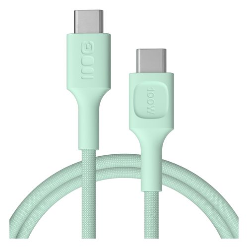 USB-C cable 1.2m 100W Greencell PowerStream Fast Charging PD Mint Green KABGC100PS120MG 5904326376144