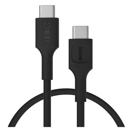 USB-C cable 0.3m 100W Greencell PowerStream Fast Charging PD Panther Black KABGC100PS30PB 5904326376076
