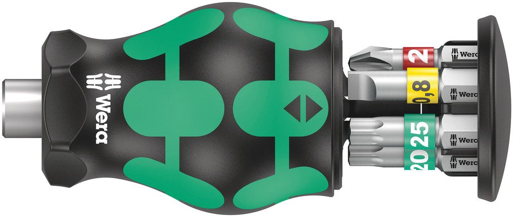Kraftform Kompakt Stubby magazine 1, 1 x PH 1x25; 1 x PH 2x25; 1 x TX 15x25; 1 x TX 20x25; 1 x TX 25x25; 1 x 0.8x5.5x25, Wera 05008873001