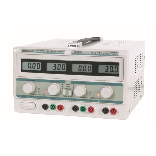 DUAL DC LAB POWER SUPPLY 2x 0-30 VDC / 0-3 A + 5 VDC fixed / 3 A MAX WITH 4 LCD DISPLAYS LABPS23023 5410329595258; 5410329595258