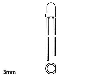 LED 3mm GREEN DIFFUSED - 20mcd LED3GLN 5410329432829; 5410329540043