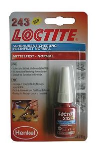 Liim keerme ühenduste fikseerimiseks, kesk. tug.,  5ml, LOCTITE LOC243/5 4100630000060