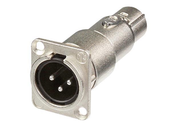 NEUTRIK - XLR MALE-FEMALE FEEDTROUGH ADAPTER FOR PANEL MOUNT NA3MDF 7613187002243; 7613187002243