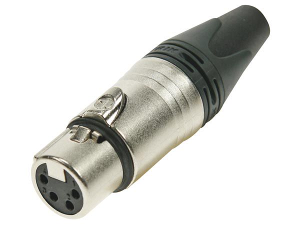 NEUTRIK - XLR CABLE CONNECTOR, 4-PIN FEMALE, SILVER-PLATED, NICKEL NC4FX 7613187000157